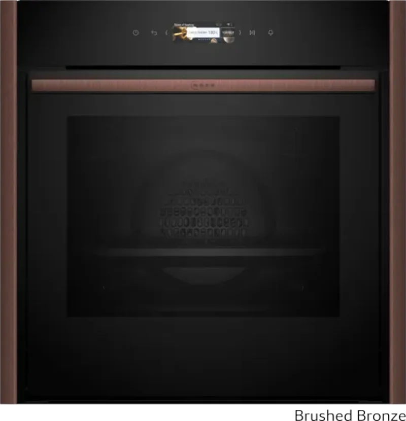 Φωτογραφία προϊόντος: Neff B59CR7KY0 + Z9060BY0 Brushed Bronze (Εντοιχιζόμενος Φούρνος με Πυρόλυση 71lt)
