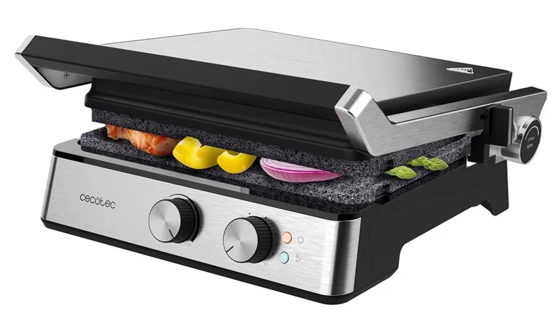 Φωτογραφία προϊόντος: Cecotec 02968 Rock’nGrill Blaze Τοστιέρα Γκριλιέρα με Αποσπώμενες Κεραμικές Πλάκες 2400W