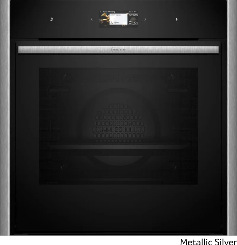 Φωτογραφία προϊόντος: Neff B69CS7MY0 + Z9060MY0 Metallic Silver (Εντοιχιζόμενος Φούρνος με Πυρόλυση 71lt)