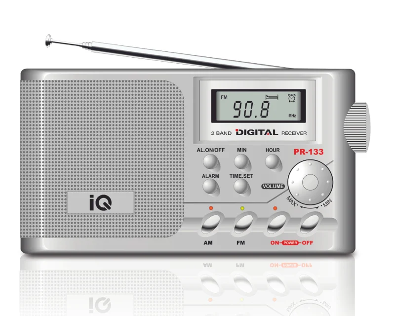Φωτογραφία προϊόντος: IQ PR-133 Sliver (Φορητό Ψηφιακό Ραδιόφωνο Ρεύματος-Μπαταρίας)