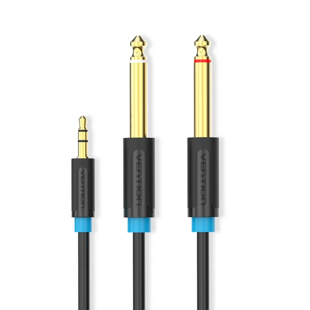 Φωτογραφία προϊόντος: VENTION 3.5mm Male to 2*6.5mm Male Audio Cable 1M Black (BACBF) (VENBACBF)