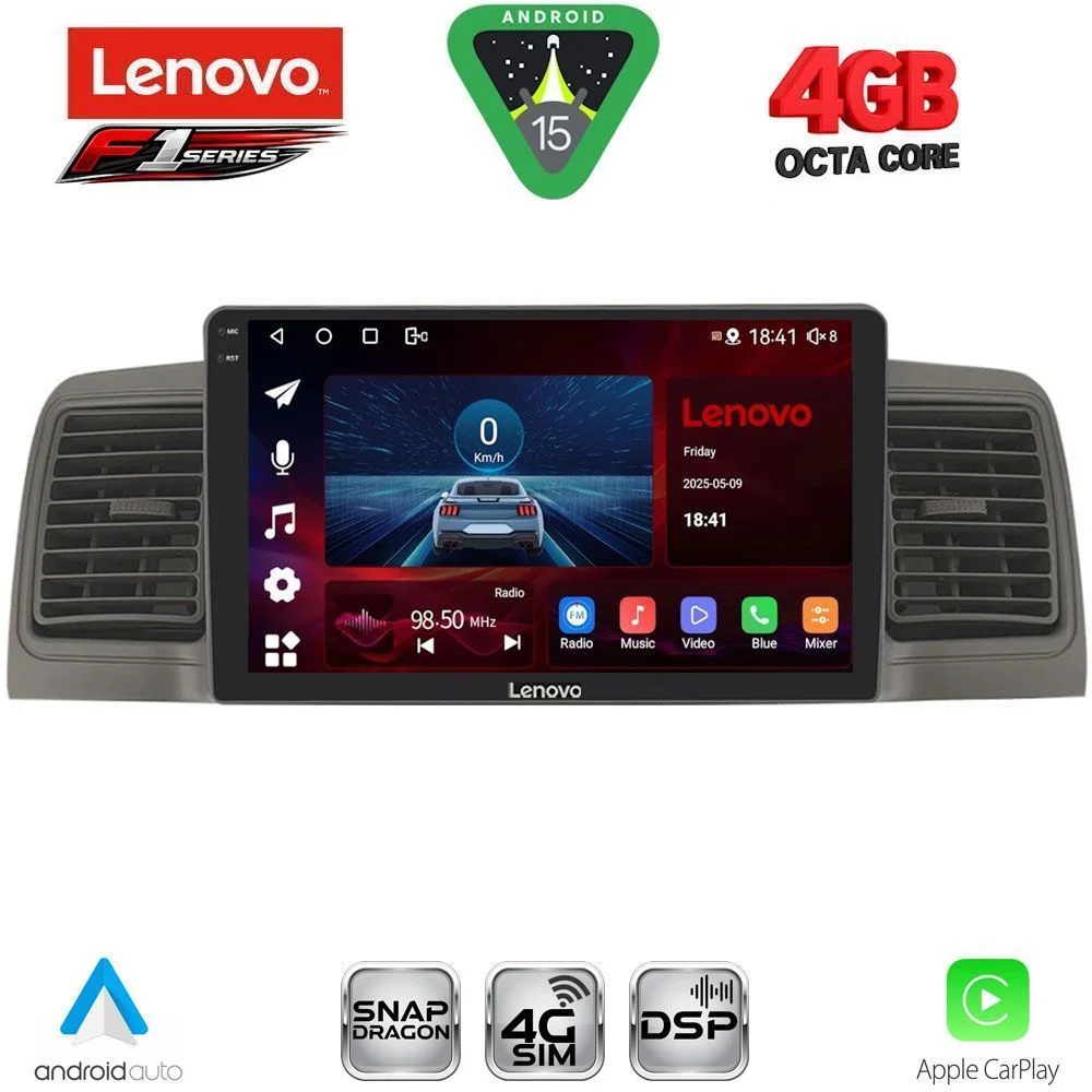 Φωτογραφία προϊόντος: LENOVO SSQ 9712GR_CPA (9inc) MULTIMEDIA TABLET for TOYOTA COROLLA mod. 2001-2006 (GREY)