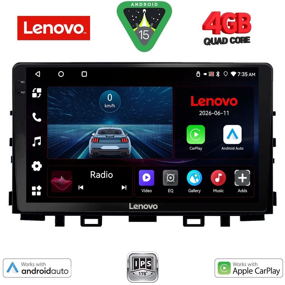 Φωτογραφία προϊόντος: LENOVO LVE 8316_CPAA (9inc) MULTIMEDIA TABLET for KIA RIO mod. 2018-2026 – STONIC mod. 2017-2026