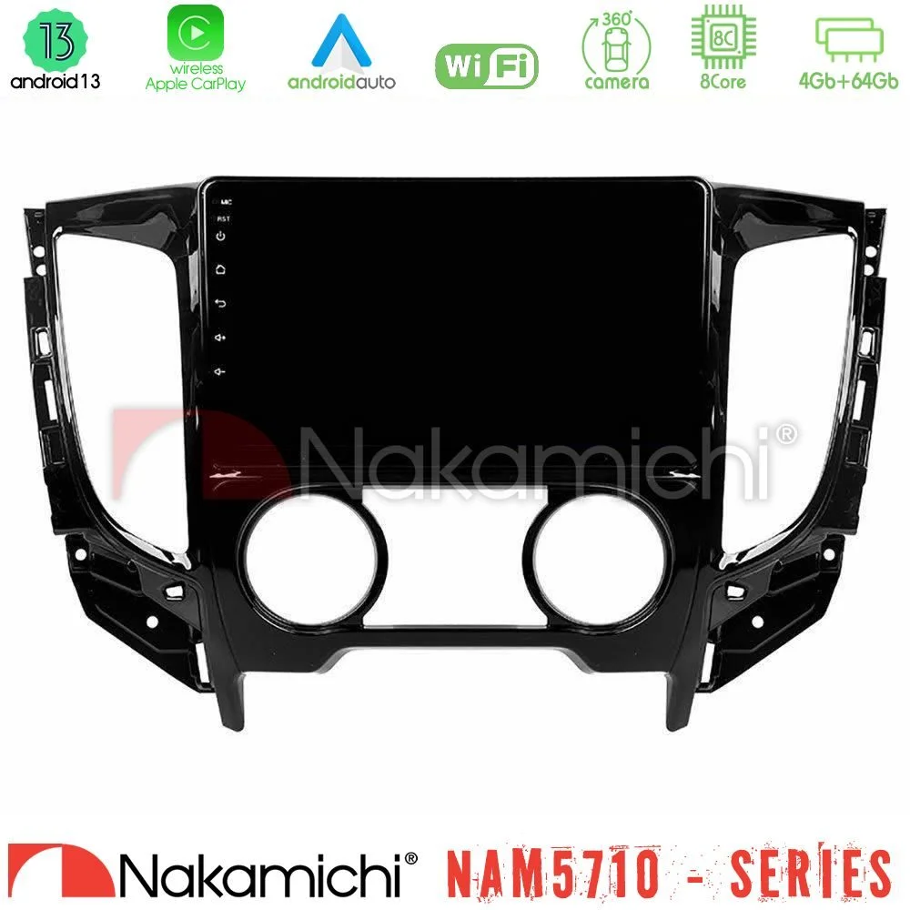 Φωτογραφία προϊόντος: Nakamichi NAM5710 Series 8Core Android13 4+64GB Mitsubishi L200 2016-> amp; Fiat Fullback (Manual A/C) Navigation Multimedia Tablet 9
