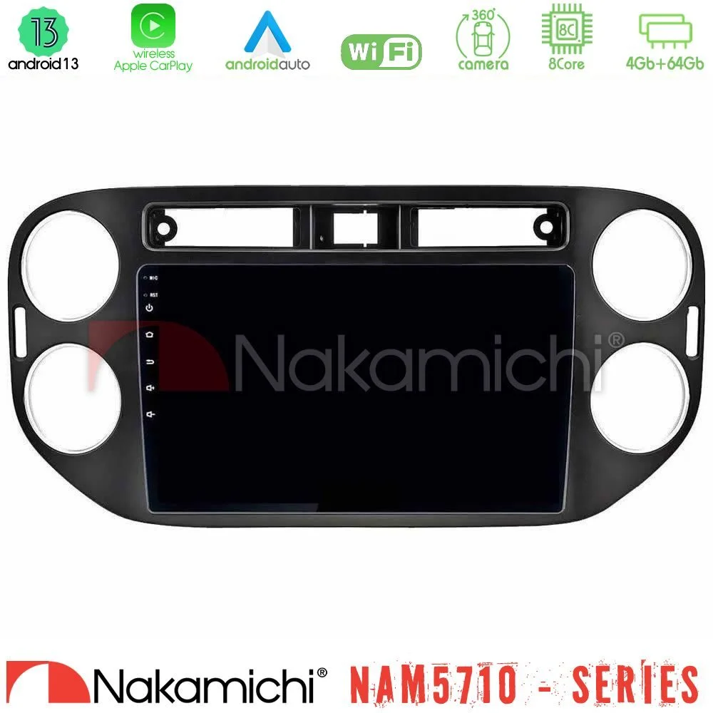 Φωτογραφία προϊόντος: Nakamichi NAM5710 Series 8Core Android13 4+64GB VW Tiguan Navigation Multimedia Tablet 9 (23mm alarm button)