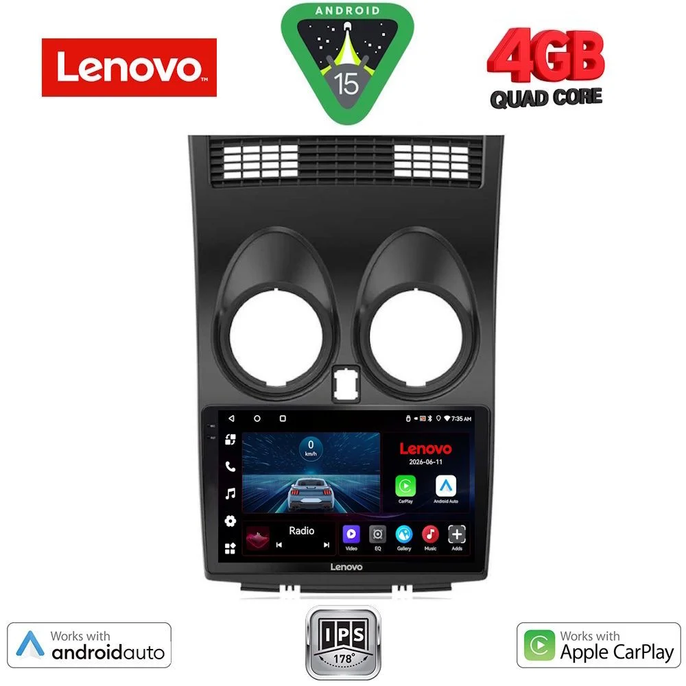 Φωτογραφία προϊόντος: LENOVO LVE 8466_CPAA (9inc) MULTIMEDIA TABLET for NISSAN QASHQAI mod. 2007-2014