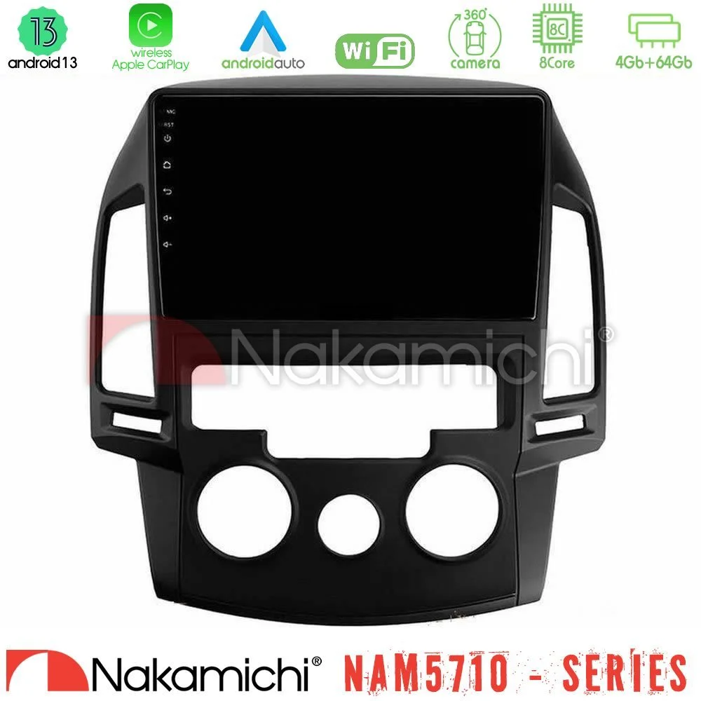 Φωτογραφία προϊόντος: Nakamichi NAM5710 Series 8Core Android13 4+64GB Hyundai i30 2007-2012 Manual A/C Navigation Multimedia Tablet 9