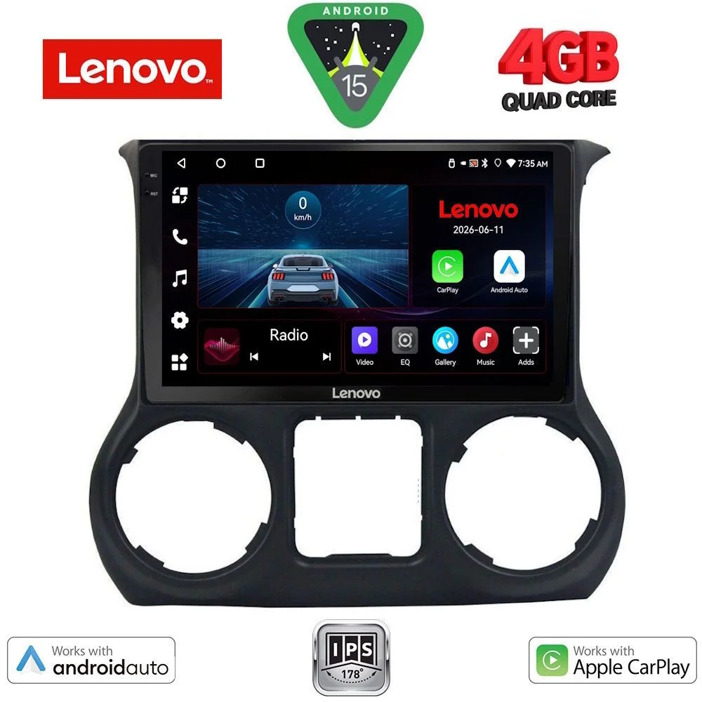 Φωτογραφία προϊόντος: LENOVO LVE 8295_CPAA (10inc) MULTIMEDIA TABLET for JEEP WRANGLER mod. 2011-2014