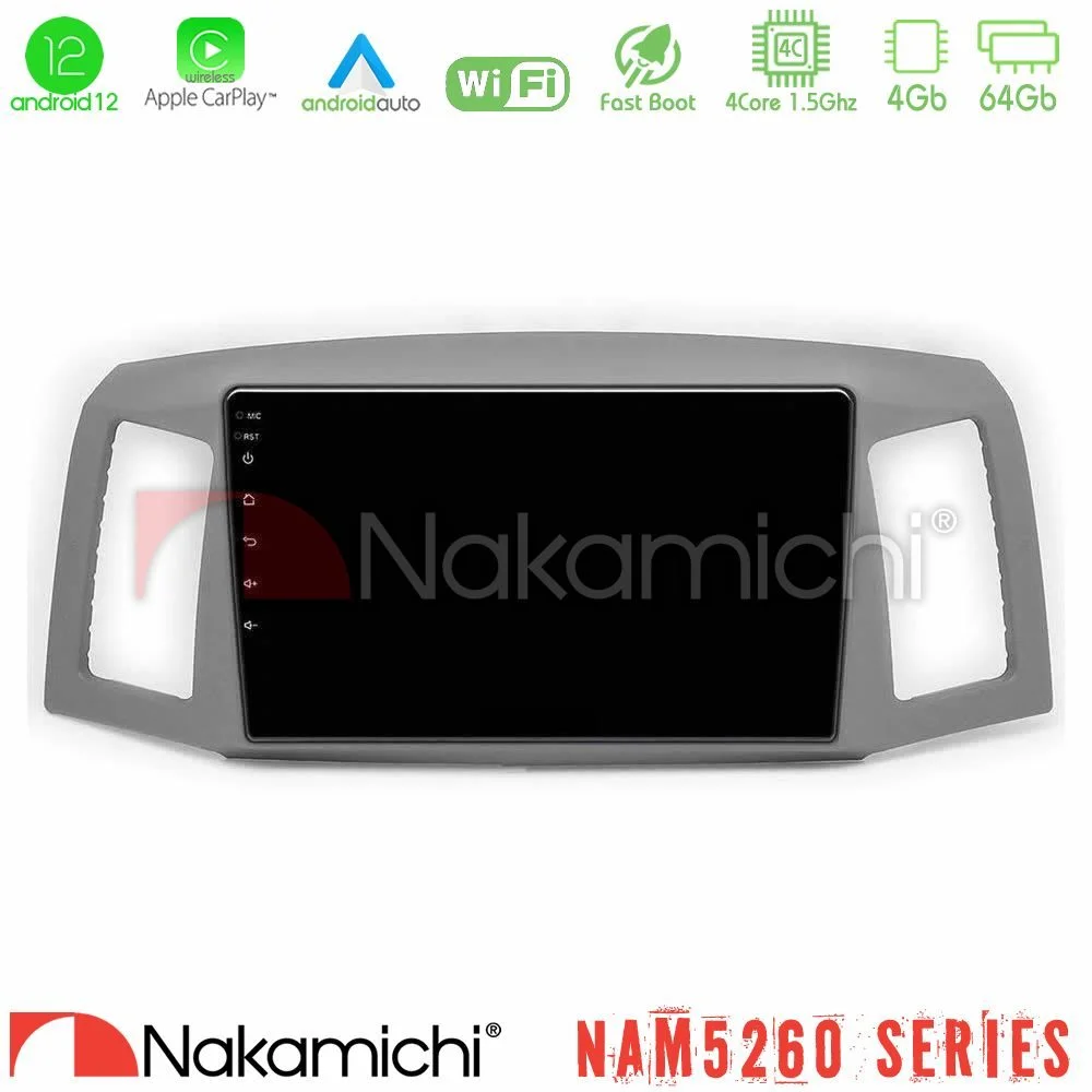 Φωτογραφία προϊόντος: Nakamichi NAM5260 Series 4Core Android12 4+64GB Jeep Grand Cherokee 2005-2007 Navigation Multimedia Tablet 10 Με Carplay & Android Auto