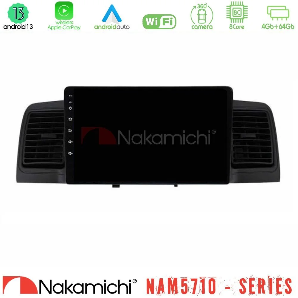 Φωτογραφία προϊόντος: Nakamichi NAM5710 Series 8Core Android13 4+64GB Toyota Corolla 2002-2006 Navigation Multimedia Tablet 9 (Black)
