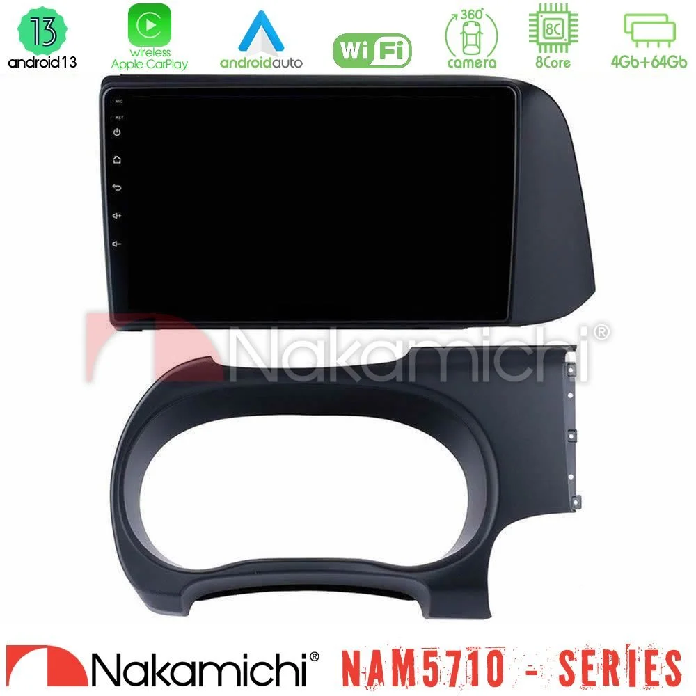 Φωτογραφία προϊόντος: Nakamichi NAM5710 Series 8Core Android13 4+64GB Hyundai i10 Navigation Multimedia Tablet 9