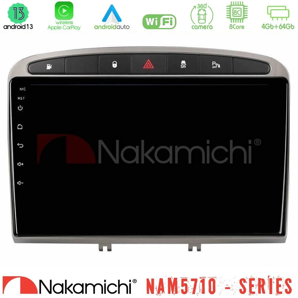 Φωτογραφία προϊόντος: Nakamichi NAM5710 Series 8Core Android13 4+64GB Peugeot 308/RCZ Navigation Multimedia Tablet 9 (Ασημί Χρώμα)