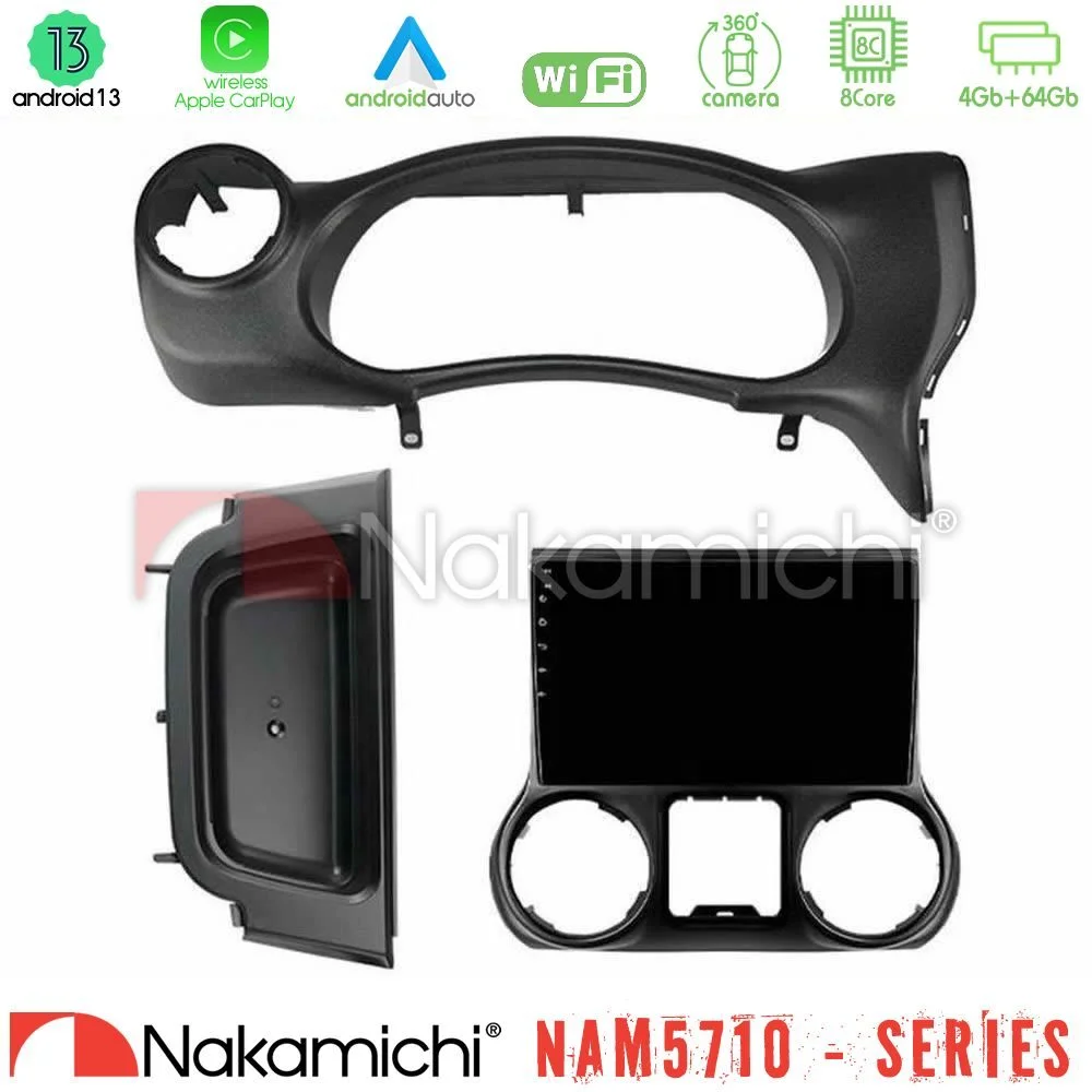 Φωτογραφία προϊόντος: Nakamichi NAM5710 Series 8Core Android13 4+64GB Jeep Wrangler 2014-2017 Navigation Multimedia Tablet 10