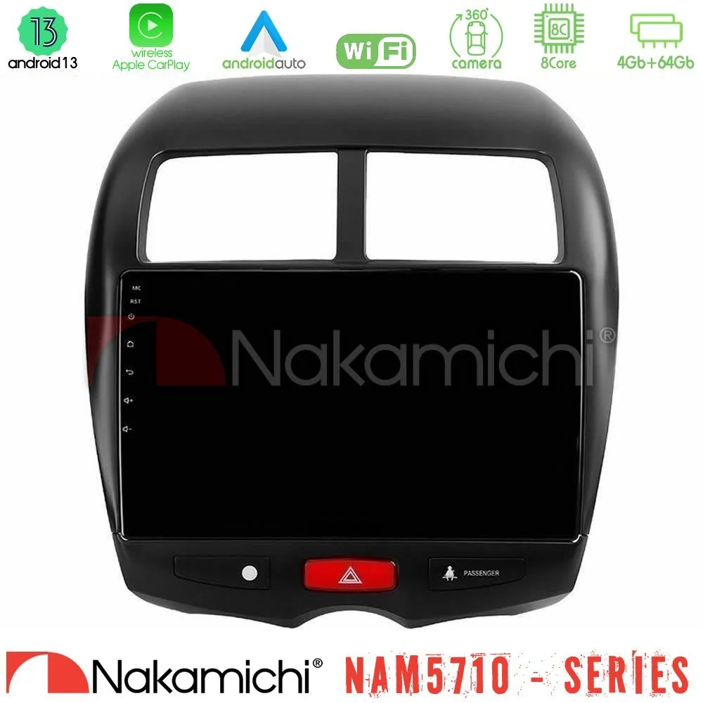 Φωτογραφία προϊόντος: Nakamichi NAM5710 Series 8Core Android13 4+64GB Mitsubishi ASX Navigation Multimedia Tablet 10