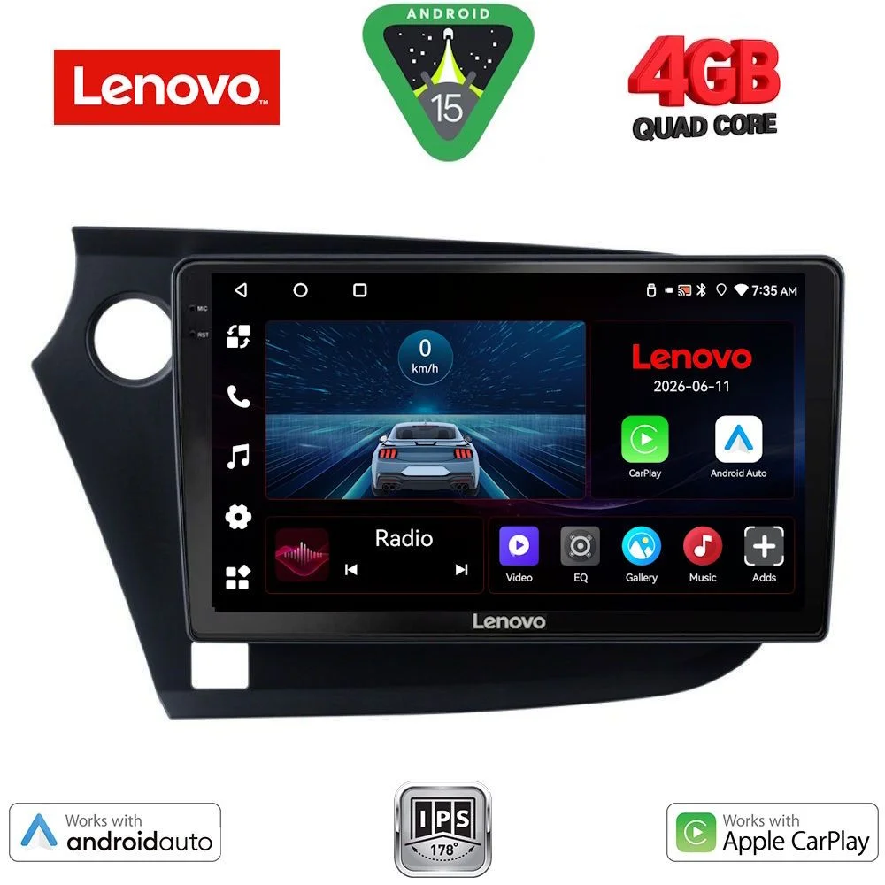Φωτογραφία προϊόντος: LENOVO LVE 8205_CPAA (9inc) MULTIMEDIA TABLET for HONDA INSIGHT mod. 2009-2014
