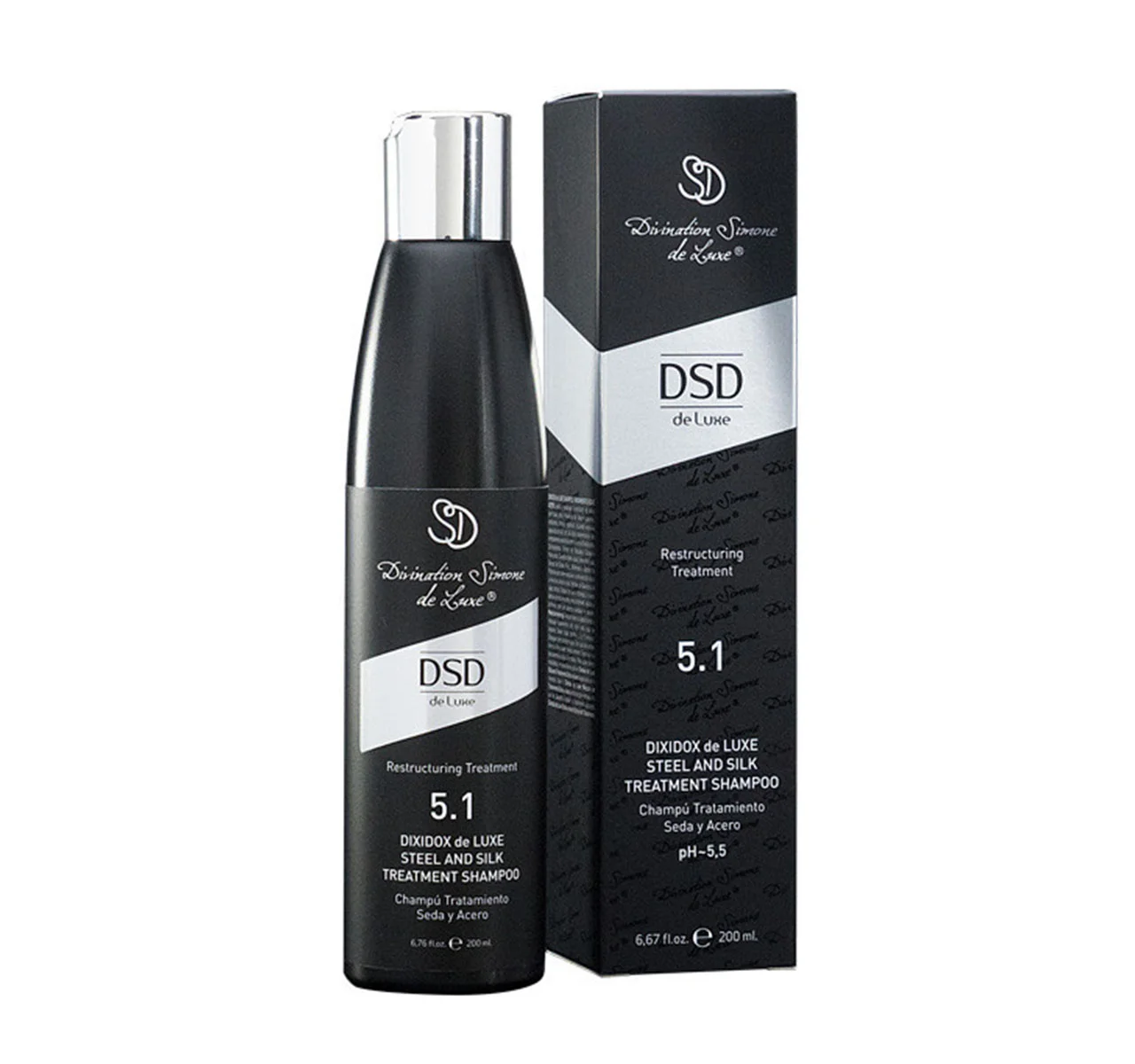 Φωτογραφία προϊόντος: 5.1 DIXIDOX DE LUXE SILK AND STEEL TREATMENT-SHAMPOO 200 ML DSD DELUXE UNIQUE 5.1 DIXIDOX DE LUXE SILK AND STEEL TREATMENT-SHAMPOO 200 ML