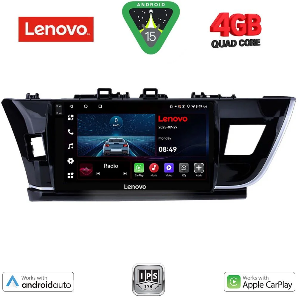 Φωτογραφία προϊόντος: LENOVO LVE 8714BIG_CPAA (10inc) MULTIMEDIA TABLET for TOYOTA COROLLA mod. 2013-2016