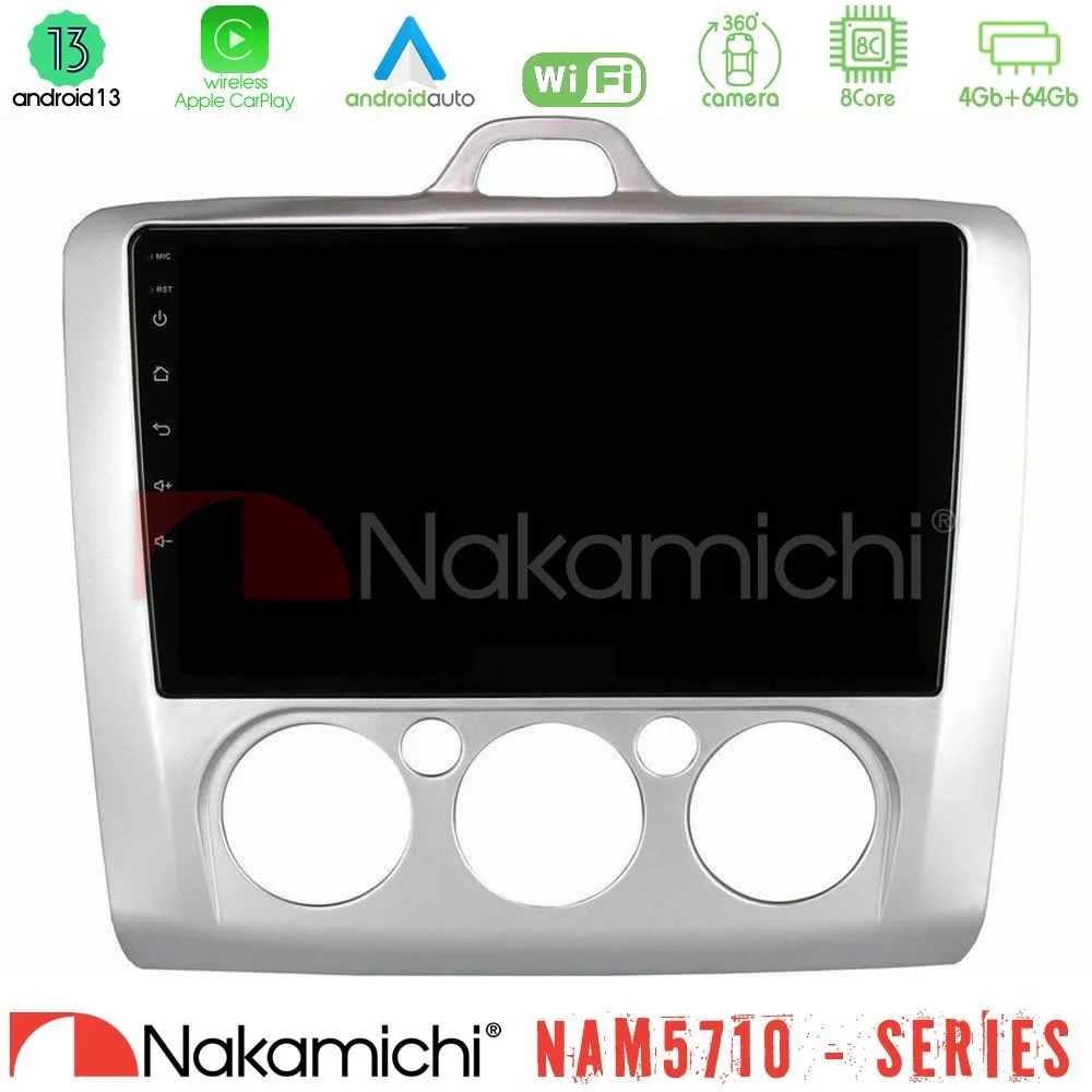 Φωτογραφία προϊόντος: Nakamichi NAM5710 Series 8Core Android13 4+64GB Ford Focus Manual AC Navigation Multimedia Tablet 9