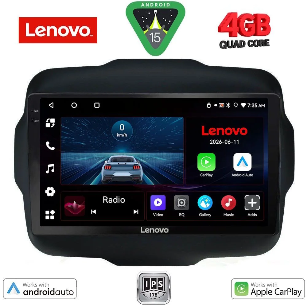 Φωτογραφία προϊόντος: LENOVO LVE 8290_CPAA (9inc) MULTIMEDIA TABLET for JEEP RENEGADE mod. 2014-2026