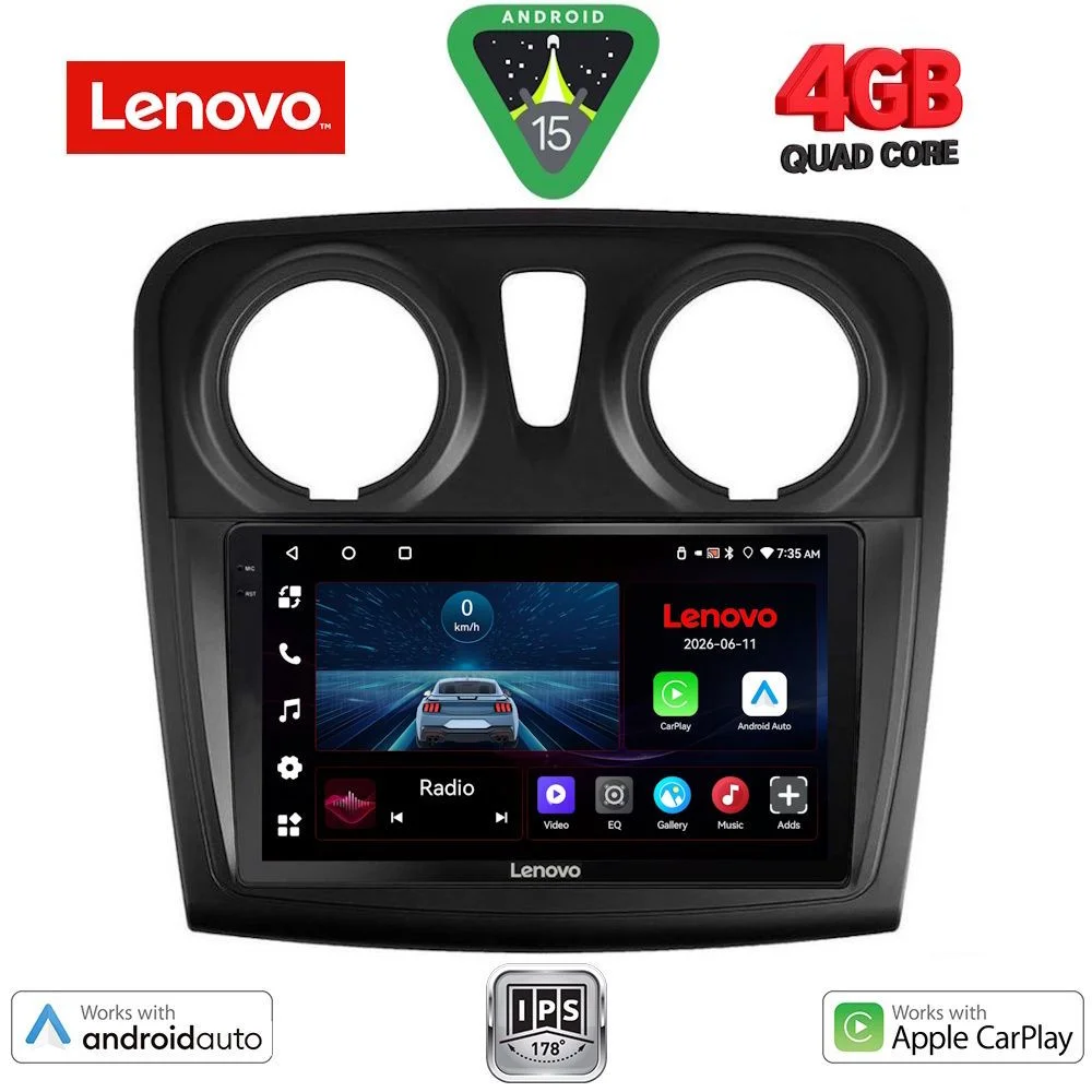 Φωτογραφία προϊόντος: LENOVO LVE 8108_CPAA (9inc) MULTIMEDIA TABLET for DACIA LOGAN – SANDERO mod. 2012-2019