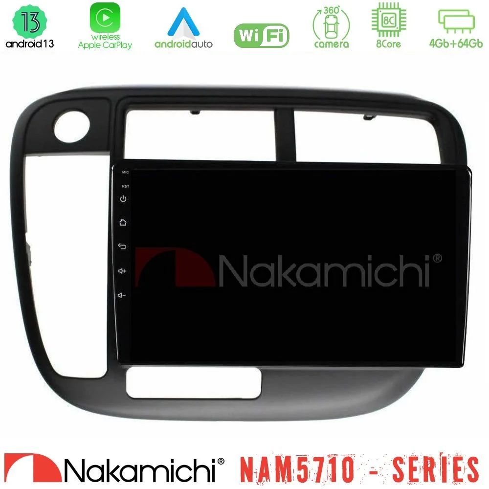 Φωτογραφία προϊόντος: Nakamichi NAM5710 Series 8Core Android13 4+64GB Honda Civic 1995-2001 Navigation Multimedia Tablet 9