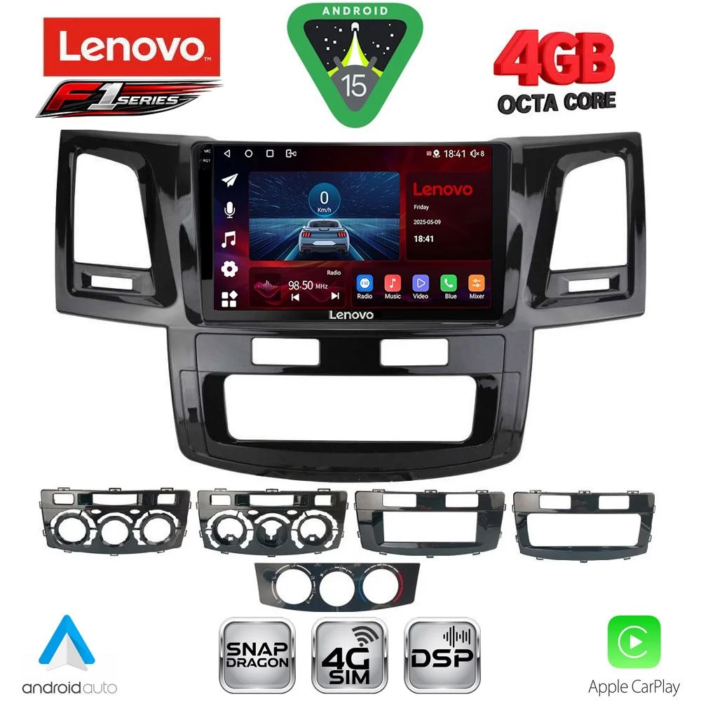 Φωτογραφία προϊόντος: LENOVO SSQ 9720_CPA (9inc) MULTIMEDIA TABLET for TOYOTA HILUX mod. 2005-2016