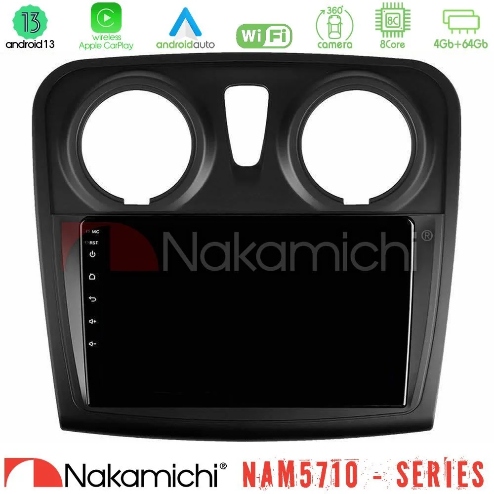 Φωτογραφία προϊόντος: Nakamichi NAM5710 Series 8Core Android13 4+64GB Dacia Sandero 2014-2020 Navigation Multimedia Tablet 9