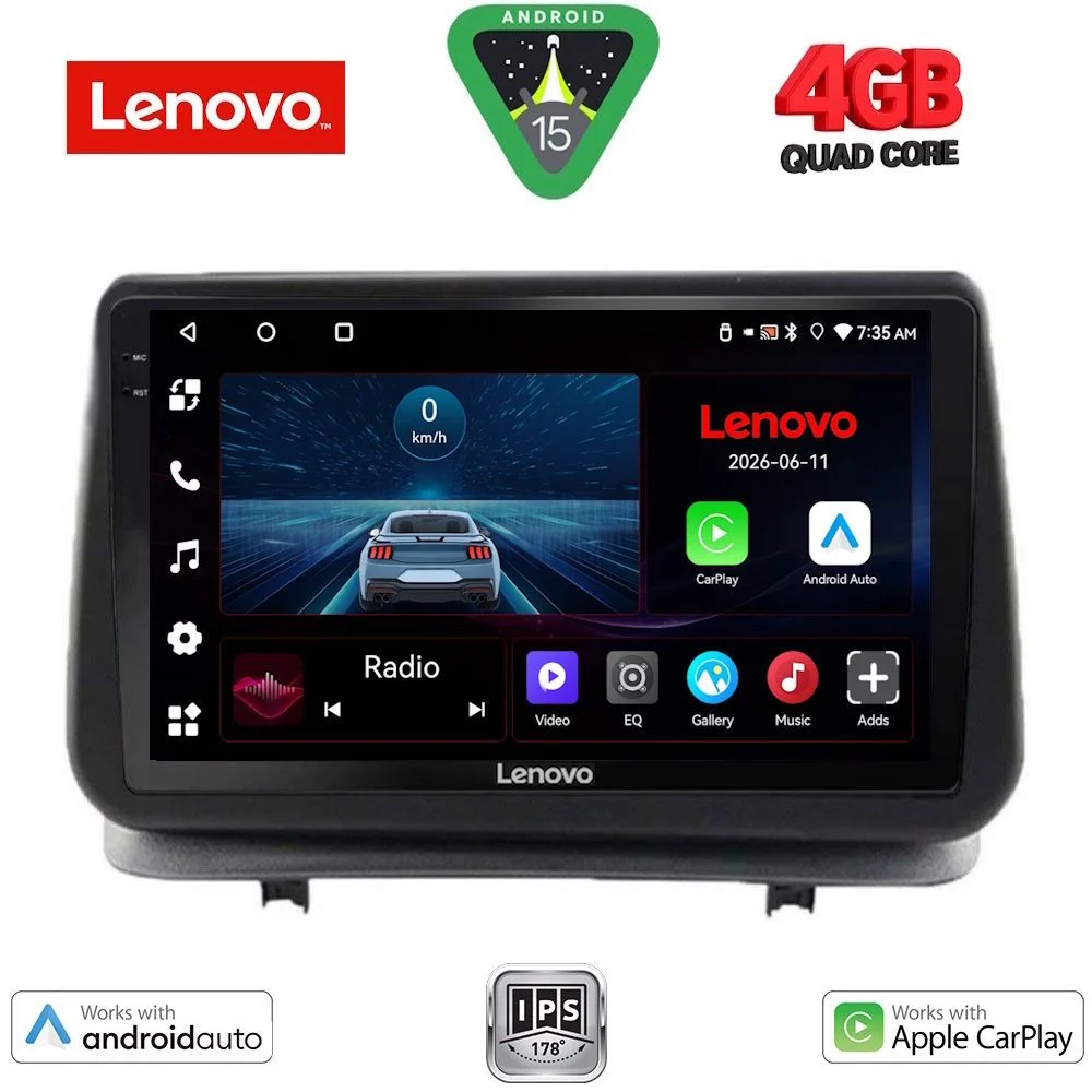 Φωτογραφία προϊόντος: LENOVO LVE 8543_CPAA (9inc) MULTIMEDIA TABLET for RENAULT CLIO mod. 2005-2011