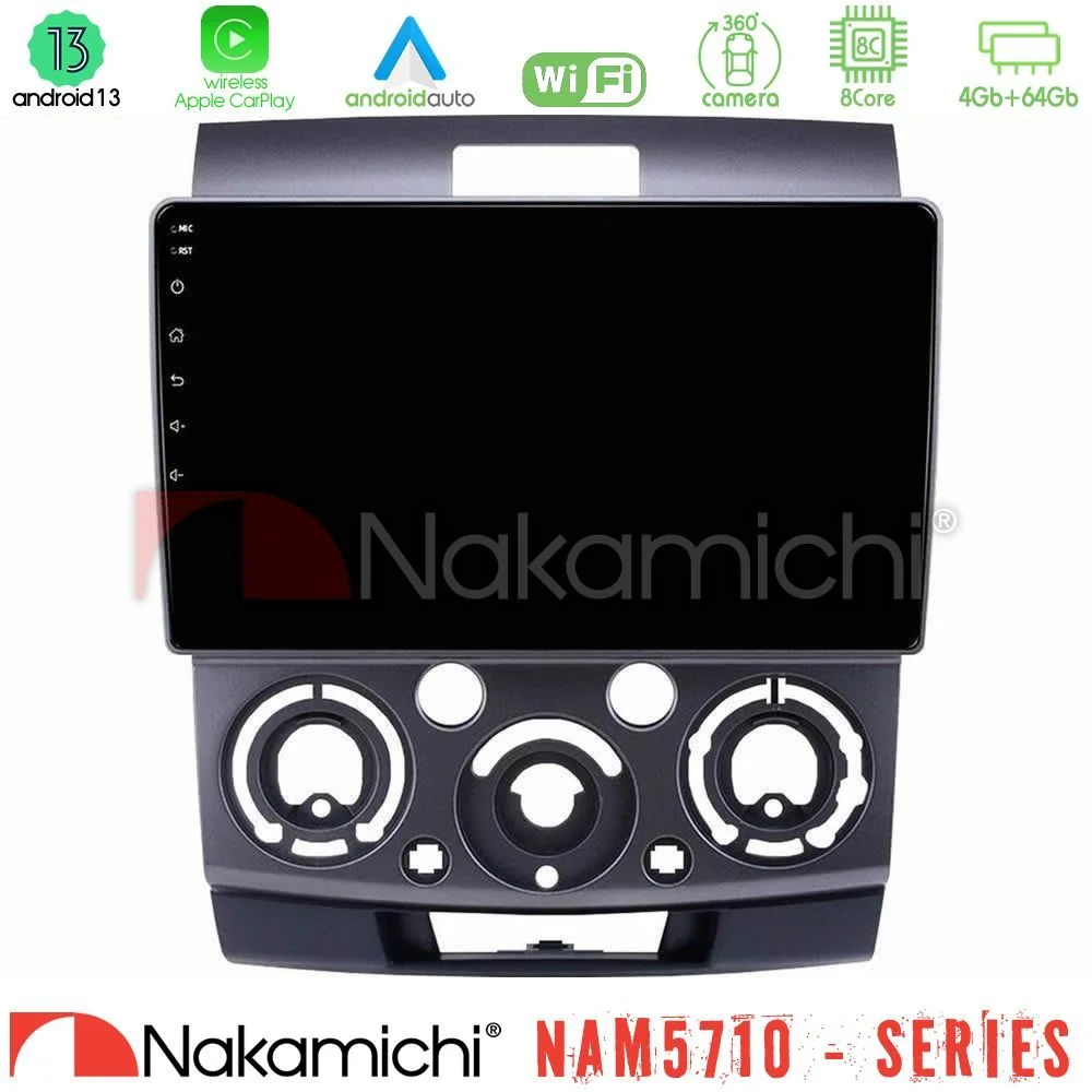 Φωτογραφία προϊόντος: Nakamichi NAM5710 Series 8Core Android13 4+64GB Ford Ranger/Mazda BT50 Navigation Multimedia Tablet 9