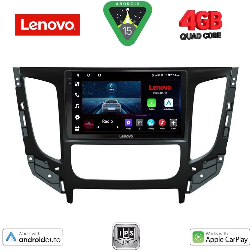 Φωτογραφία προϊόντος: LENOVO LVE 8437_CPAA CLIMA (9inc) MULTIMEDIA TABLET for MITSUBISHI L200 mod. 2015-2019 with CLIMA
