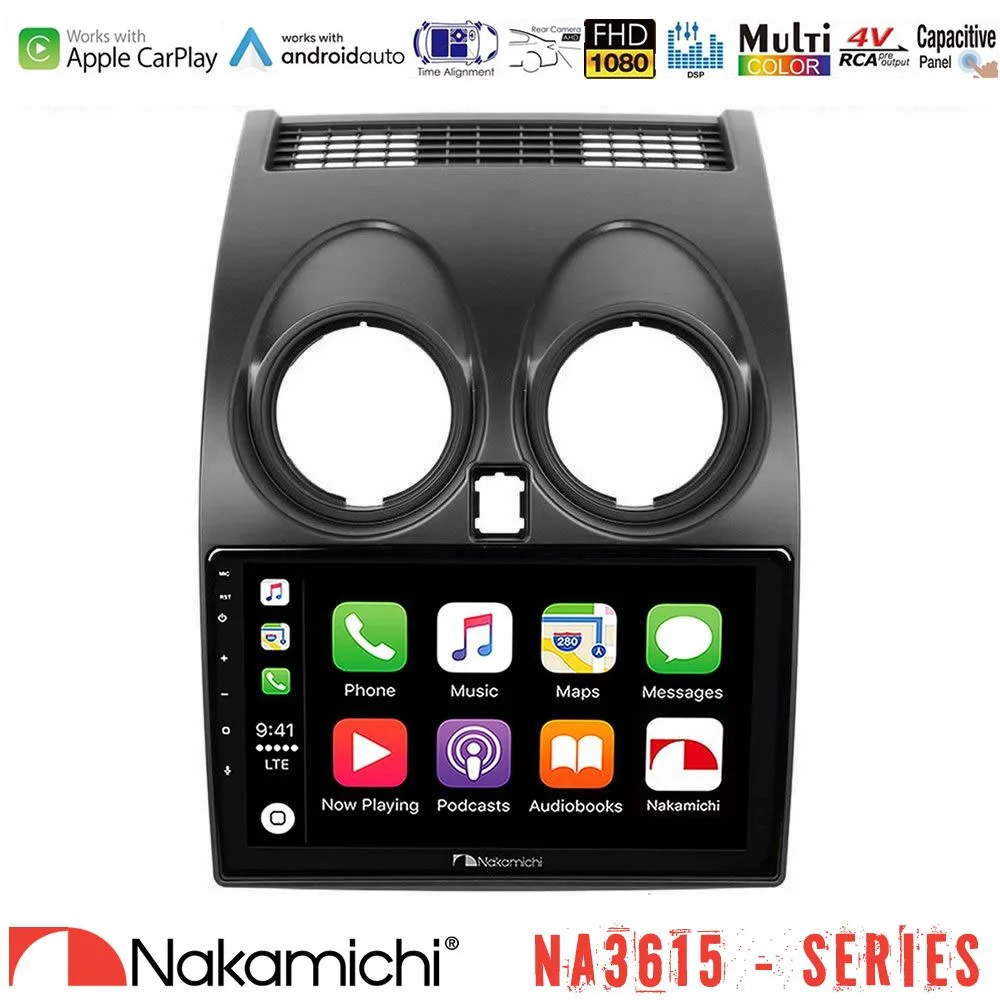 Φωτογραφία προϊόντος: Nakamichi NA3615 Series Με Wireless Carplay & Android Auto Nissan Qashqai J10 Media Station Tablet 9