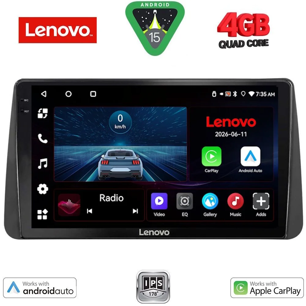 Φωτογραφία προϊόντος: LENOVO LVE 8149_CPAA DASH (9inc) MULTIMEDIA TABLET for FIAT TIPO mod. 2018-2023