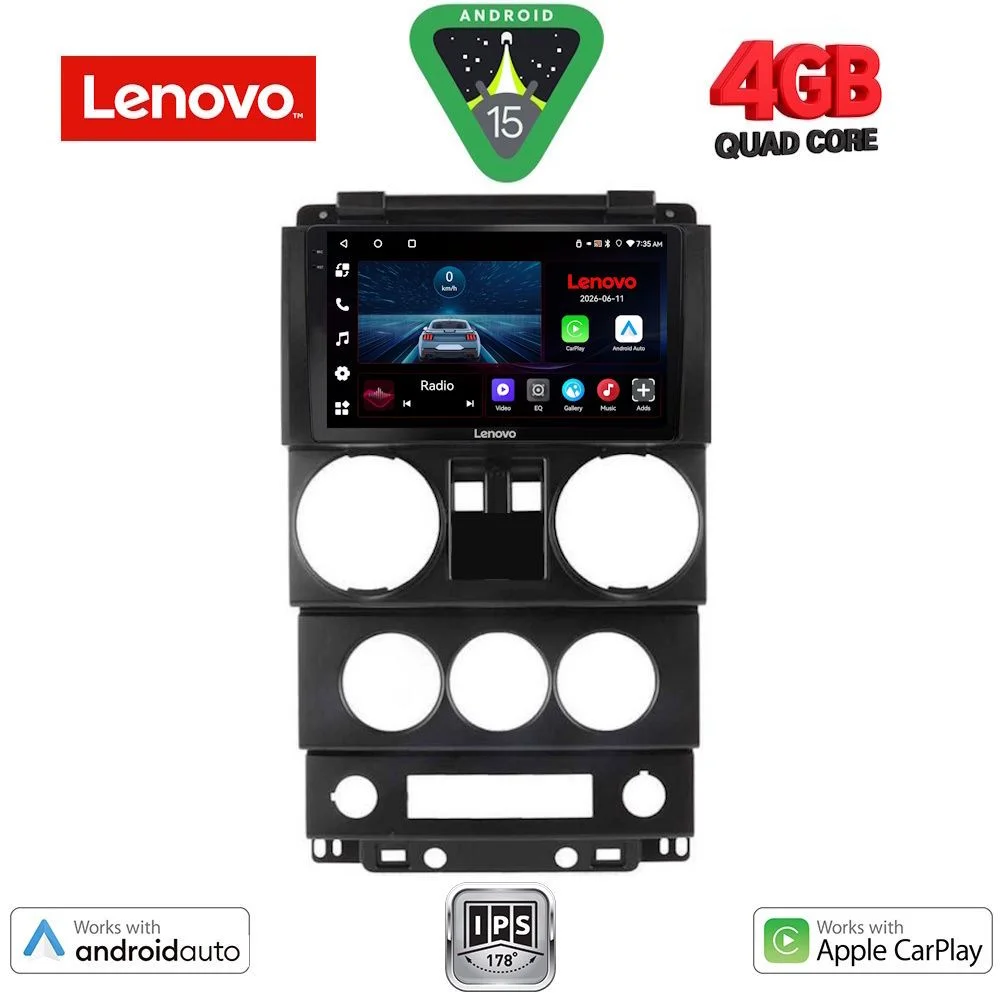 Φωτογραφία προϊόντος: LENOVO LVE 8293_CPAA (9inc) MULTIMEDIA TABLET for JEEP WRANGLER mod. 2006-2011