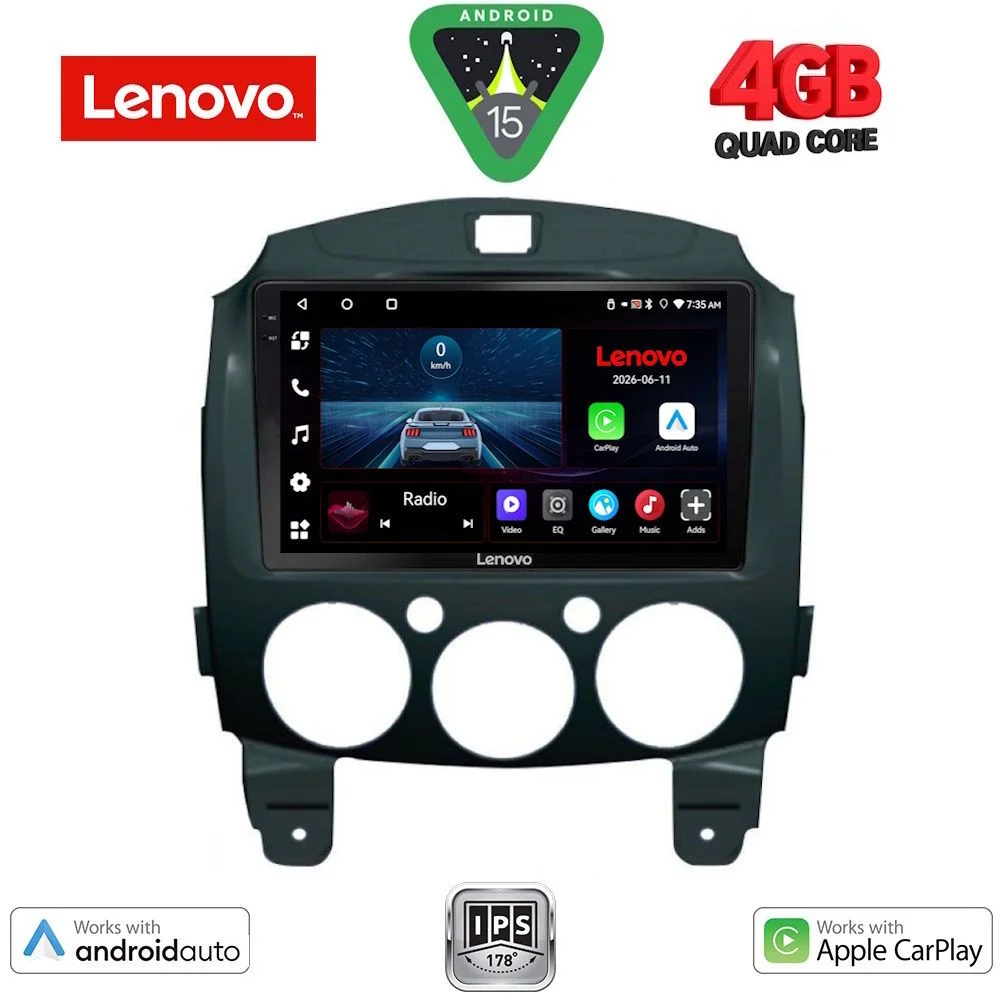 Φωτογραφία προϊόντος: LENOVO LVE 8361_CPAA (9inc) MULTIMEDIA TABLET for MAZDA 2 mod. 2007-2014