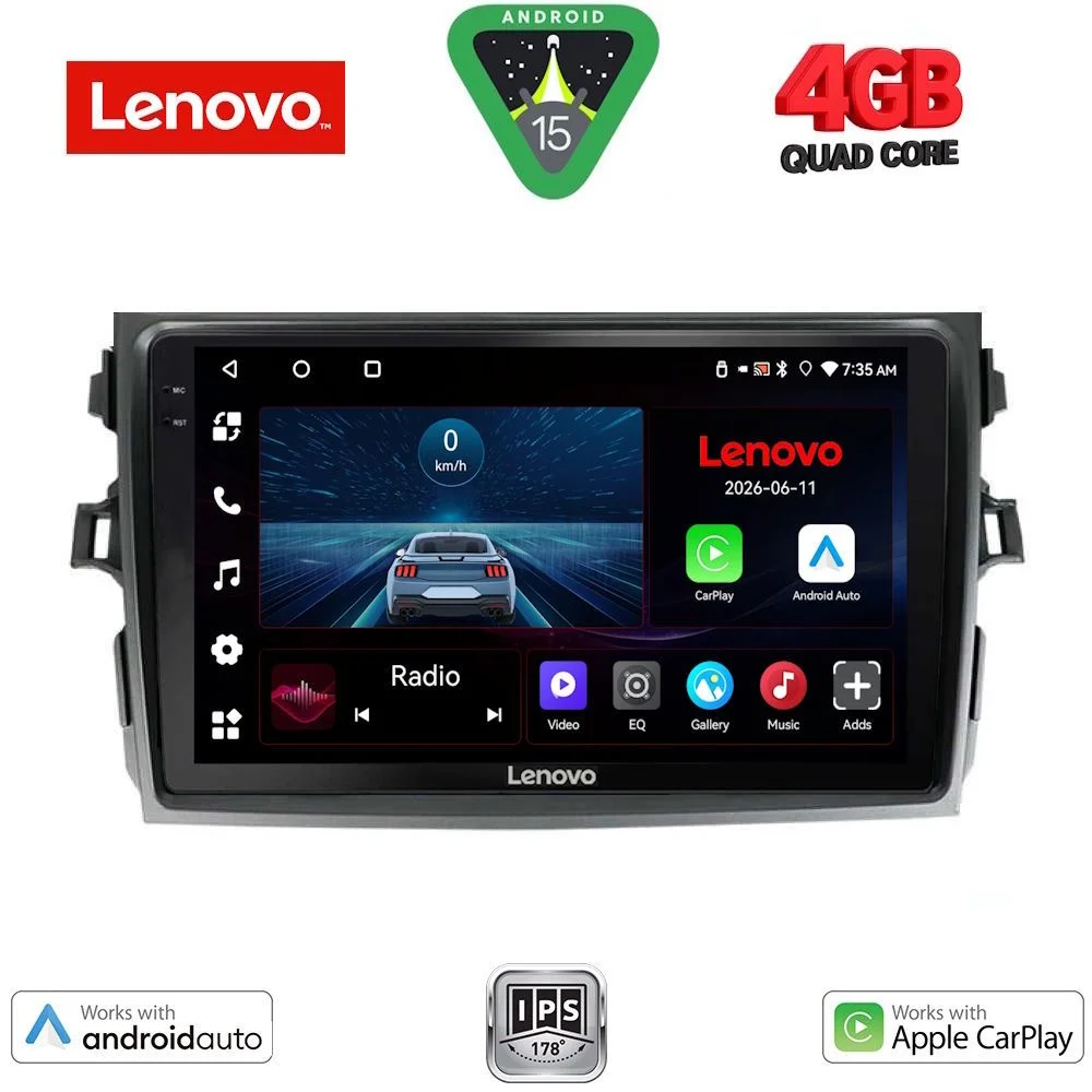 Φωτογραφία προϊόντος: LENOVO LVE 8713_CPAA (9inc) MULTIMEDIA TABLET for TOYOTA COROLLA 4D mod. 2006-2012
