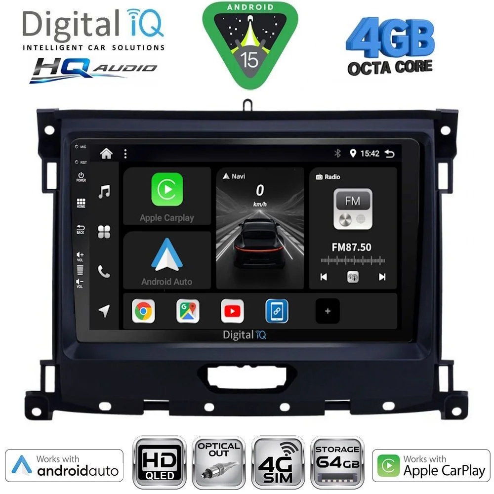 Φωτογραφία προϊόντος: DIGITAL IQ BXK 19173_CPAA (9inc) MULTIMEDIA TABLET for FORD RANGER mod. 2018-2023
