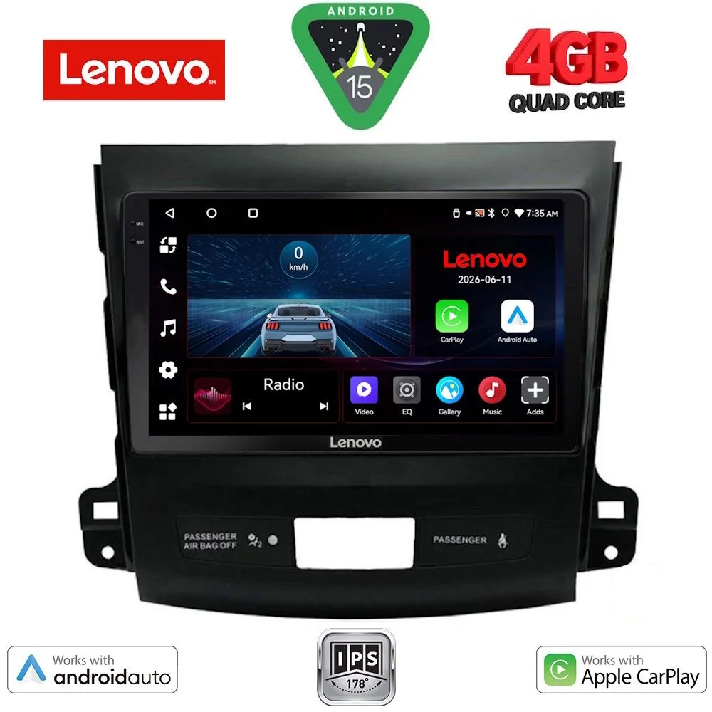 Φωτογραφία προϊόντος: LENOVO LVE 8442_CPAA (9inc) MULTIMEDIA TABLET for CITROEN C-CROSSER | MITSUBISHI OUTLANDER | PEUGEOT 4007 mod. 2006-2012