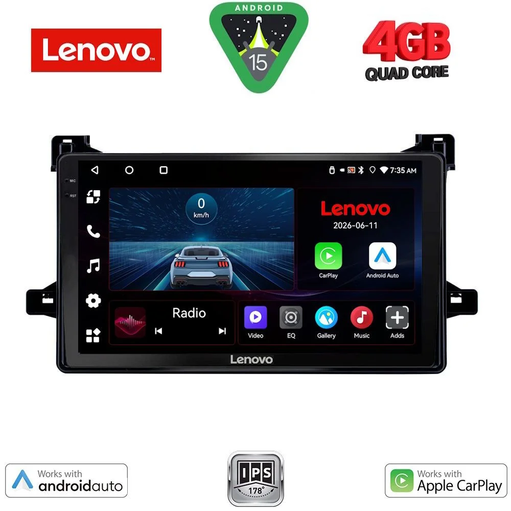 Φωτογραφία προϊόντος: LENOVO LVE 8727_CPAA (9inc) MULTIMEDIA TABLET for TOYOTA PRIUS mod. 2016-2020