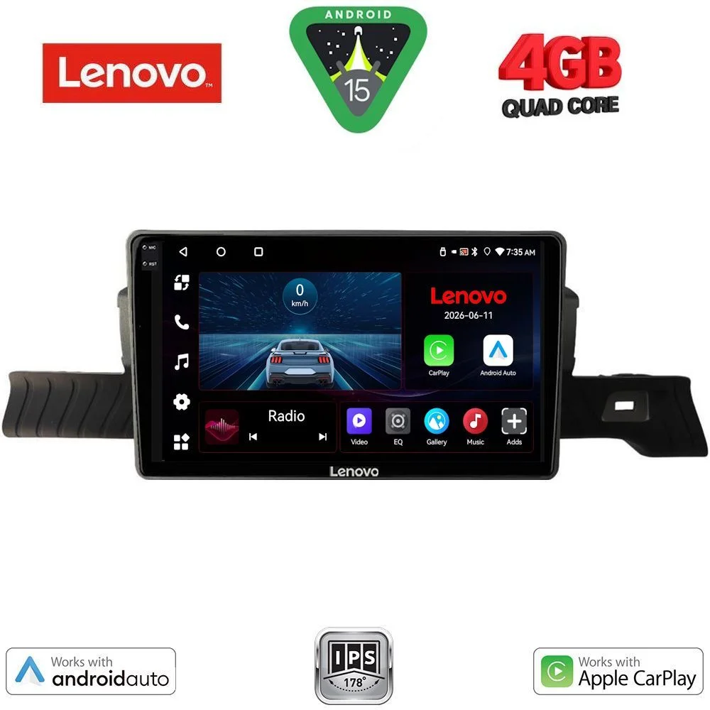 Φωτογραφία προϊόντος: LENOVO LVE 8094_CPAA (9inc) MULTIMEDIA TABLET for CITROEN C3 mod. 2024-2026