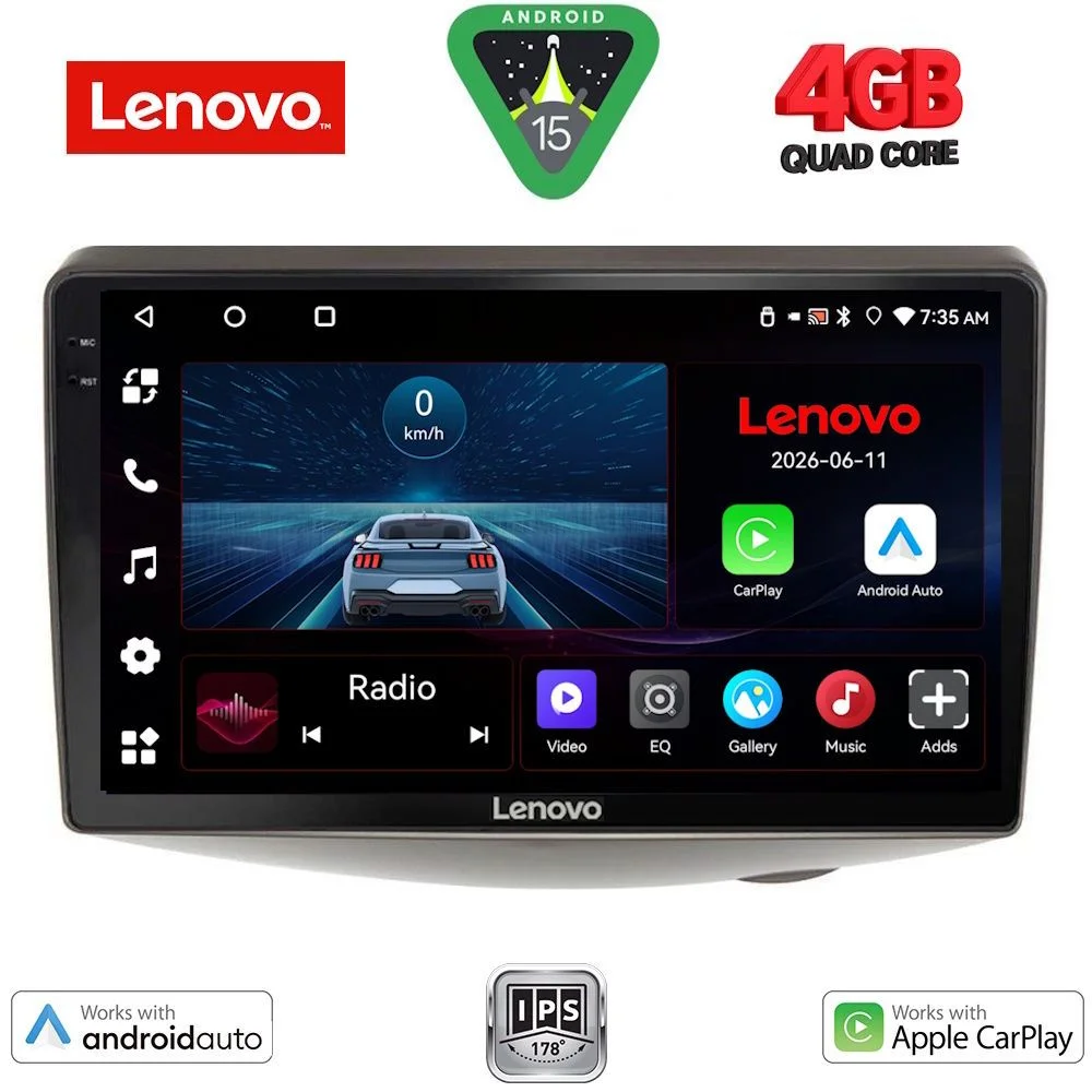 Φωτογραφία προϊόντος: LENOVO LVE 8735_CPAA (9inc) MULTIMEDIA TABLET for TOYOTA YARIS mod. 1999-2006