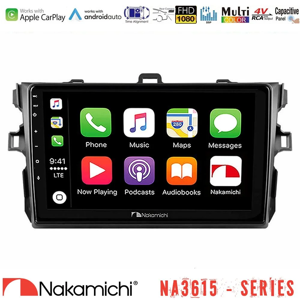 Φωτογραφία προϊόντος: Nakamichi NA3615 Series Με Wireless Carplay & Android Auto Toyota Corolla 2007-2012 Media Station Tablet 9