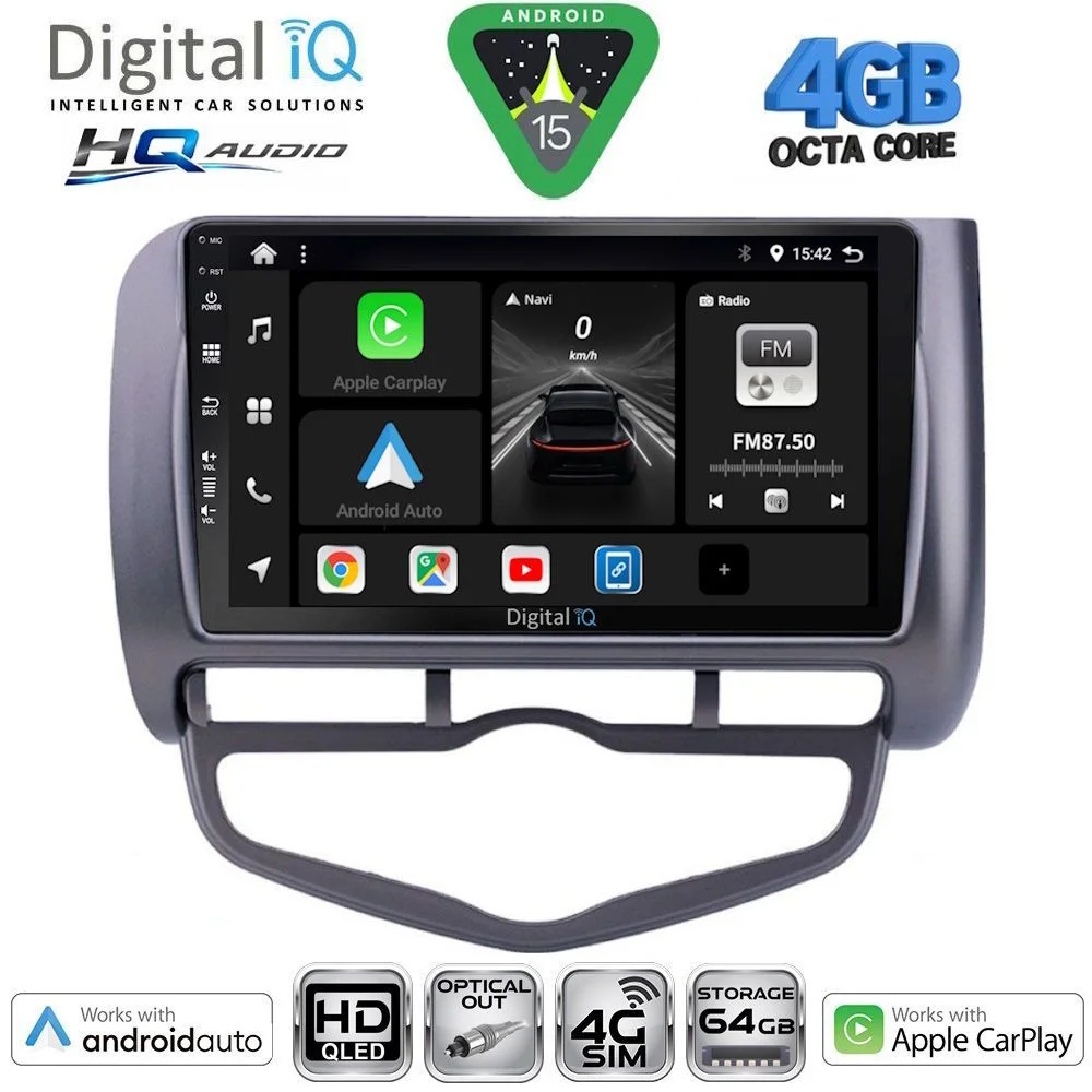 Φωτογραφία προϊόντος: DIGITAL IQ BXK 19210_CPAA CLIMA (9inc) MULTIMEDIA TABLET for HONDA JAZZ mod. 2002-2008