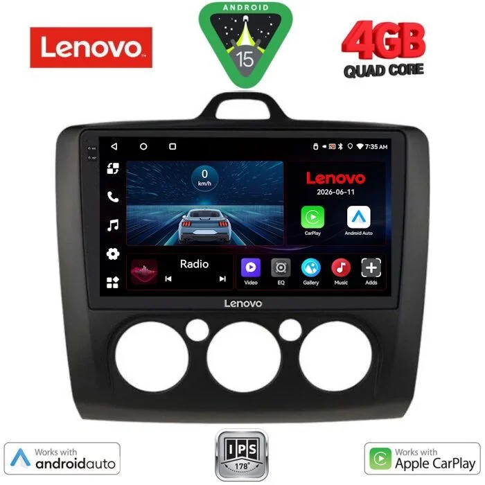 Φωτογραφία προϊόντος: LENOVO LVE 8156BL_CPAA A/C (9inc) MULTIMEDIA TABLET for FORD FOCUS mod. 2005-2012 (BLACK)