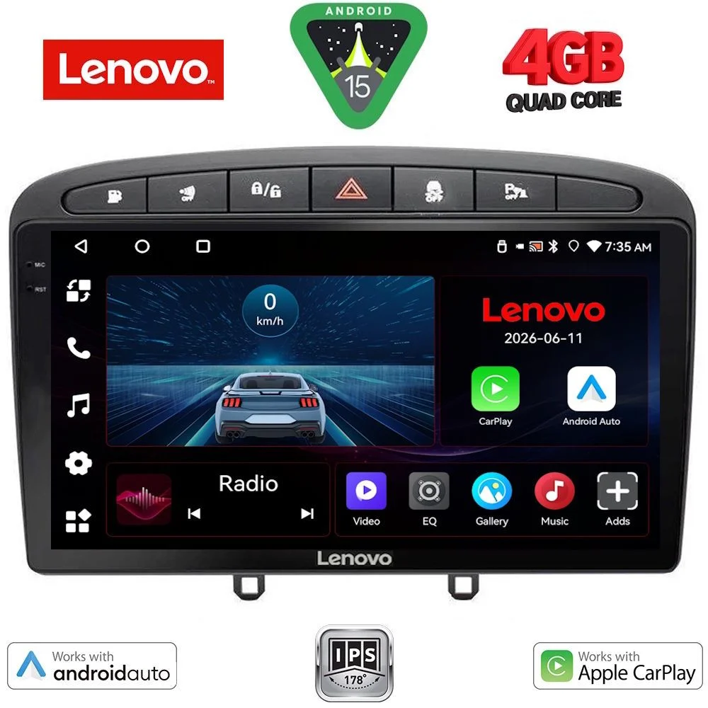 Φωτογραφία προϊόντος: LENOVO LVE 8513BL_CPAA (9inc) MULTIMEDIA TABLET for PEUGEOT 308 mod.2007-2012 - RCZ mod.2009-2015 (BLACK)