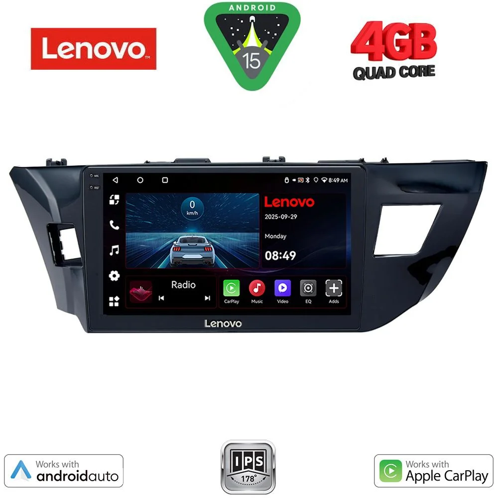 Φωτογραφία προϊόντος: LENOVO LVE 8714MD_CPAA (10inc) MULTIMEDIA TABLET for TOYOTA COROLLA mod. 2013-2016