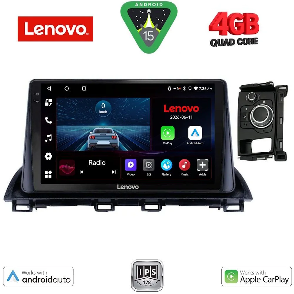 Φωτογραφία προϊόντος: LENOVO LVE 8386_CPAA (9inc) MULTIMEDIA TABLET for MAZDA CX4 mod. 2016-2025