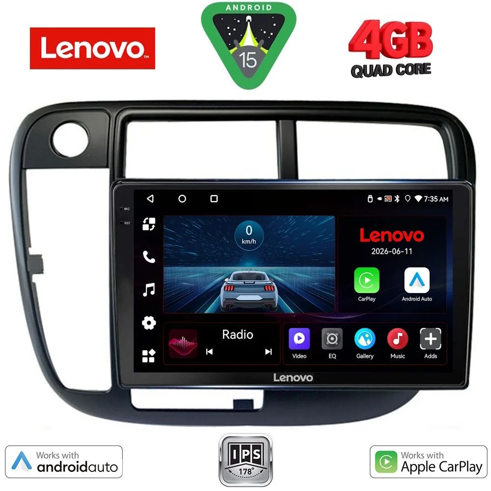 Φωτογραφία προϊόντος: LENOVO LVE 8186_CPAA CLIMA (9inc) MULTIMEDIA TABLET for HONDA CIVIC mod. 1995-2001