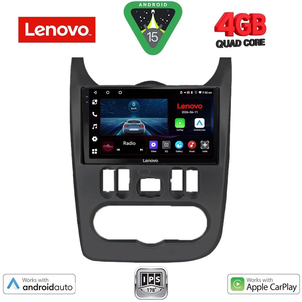 Φωτογραφία προϊόντος: LENOVO LVE 8101BL_CPAA (9inc) MULTIMEDIA TABLET for DACIA DUSTER – LOGAN – SANDERO mod. 2006-2012 (BLACK)