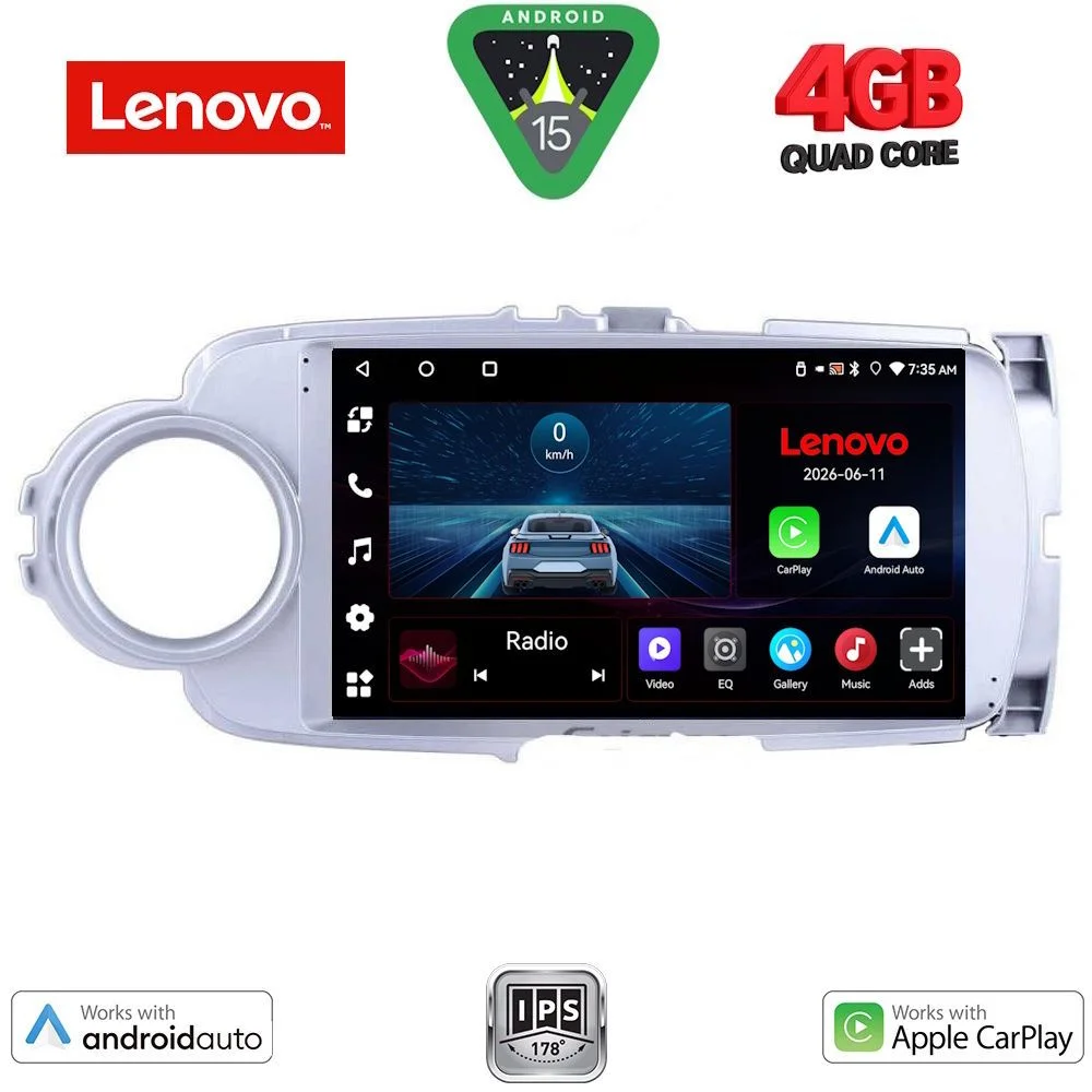 Φωτογραφία προϊόντος: LENOVO LVE 8737SL_CPAA (9inc) MULTIMEDIA TABLET for TOYOTA YARIS mod. 2011-2015 (SILVER)