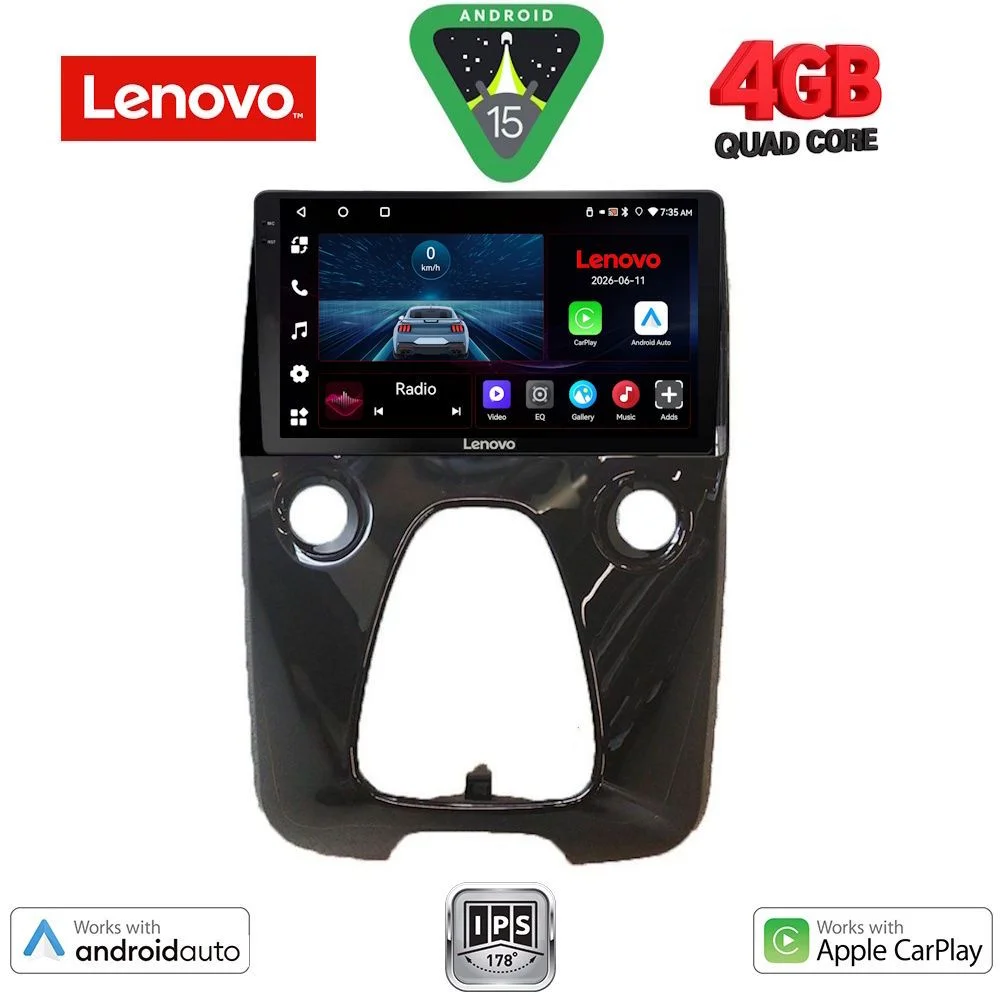 Φωτογραφία προϊόντος: LENOVO LVE 8708_CPAA A/C (10inc) MULTIMEDIA TABLET for CITROEN C1-PEUGEOT 108-TOYOTA AYGO mod. 2014-2022